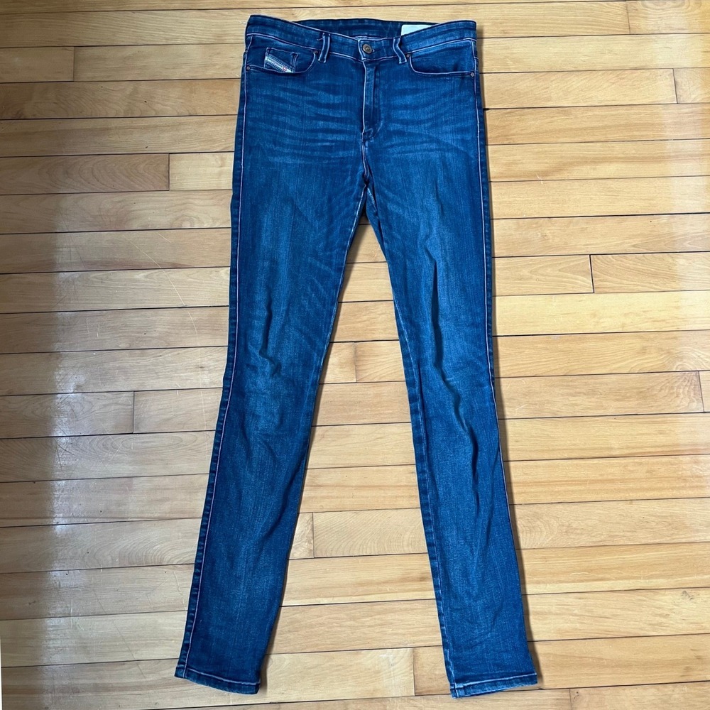 Diesel Skinzee-High Super Skinny High Waist Jeans Dark Wash Blue W28 L32